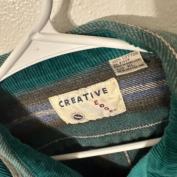 Creative edge denim long sleeve button up! - Picture 4 of 8